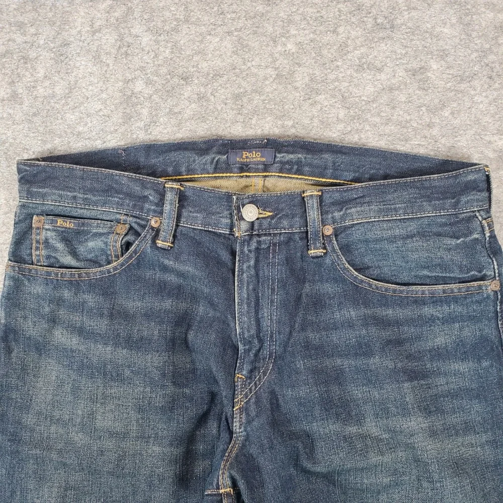 Polo Ralph Lauren Hampton Relaxed Straight Jeans Mens 33x30 Dark Wash Denim